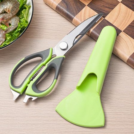 Multifunksjonell husholdnings grillklype/mat-saks i rustfritt stål