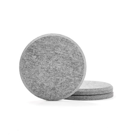 Acoustic panel SATELLITE, wall hung, Ø 600 mm, 3-pack, grey