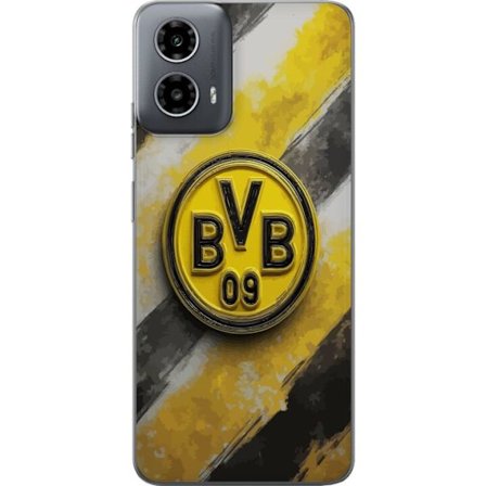 Kompatibelt Mobilskal till Motorola Motorola Moto G34 Färgstarkt abstrakt pusselmönster som symboliserar gemenskap, mångfald och kreativitet i mode