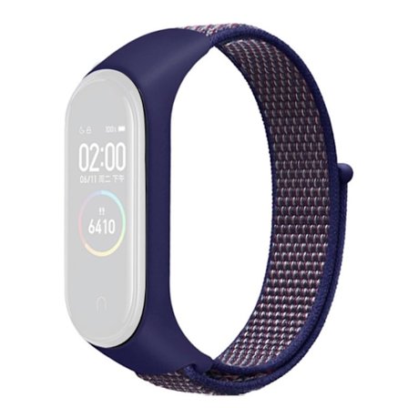 Xiaomi Mi Band 7 / 6 / 5 nylonkellon hihna - Tummansininen