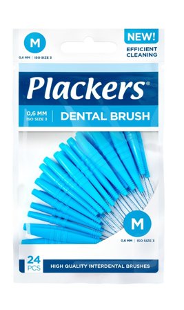 Plackers Dental Brush mellomromsbørste 0,6 mm M, 24 stk