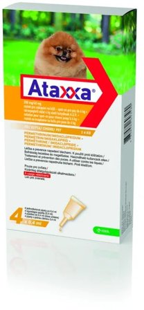Ataxxa Spot-On* 0,4ml 40mg + 200mg Cani Fino a 4kg 4 Pipette