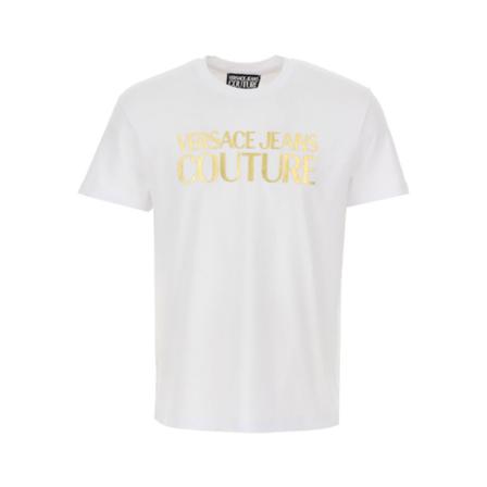 Versace Jeans Couture, Logo-print T-Shirt Wit, Heren, Maat:S