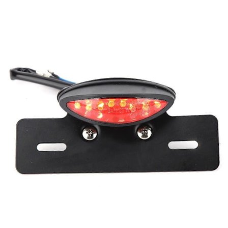 Motorcykel Baglygte Universal Retro LED Bremse Nummerplade Lys Indikator Lys (rød)