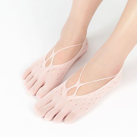 2Par Fem Finger Sokker Dame Split Toe Sokker ROSA B B