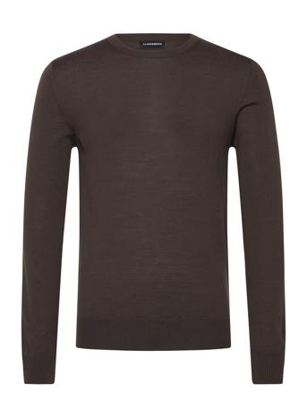 M Merino Blend C-Neck Sweater Tops Knitwear Round Necks Brown J. Lindeberg