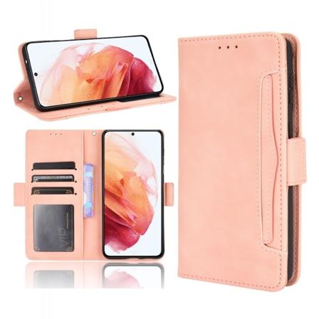 Samsung S21 Plånboksfodral PU-Läder 6-FACK Winston V3 - Rosengul Rosa guld