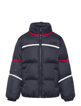 Global Stripe Padded Jacket Toppatakki Navy Tommy Hilfiger
