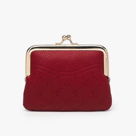 Kolikkokukkaro Nahkakukkaro PUNAINEN