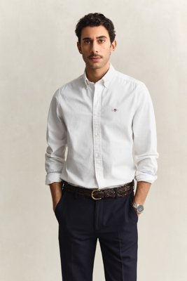 GANT - Oxfordskjorte i slim fit med stretch til herre white