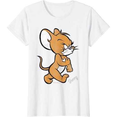 Tom och Jerry Dam/Dam Angry Mouse Bomull T-shirt S Vit