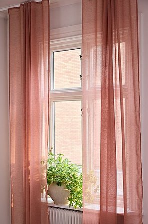 Jotex - Vorhang Mit Leinenstruktur Im 2er-pack Gammelrosa - LIZZIE - Kaufe Leinengardinen bei Jotex