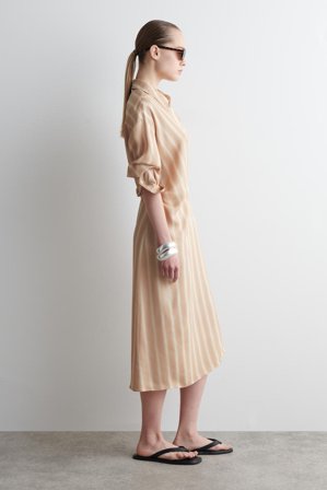 COS Women's Chemisier Midi A Portafoglio in Rosa