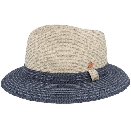Mayser - Mathis Paperbr Beige/navy Straw Hat Straw Beige Hat - @ Hatstore