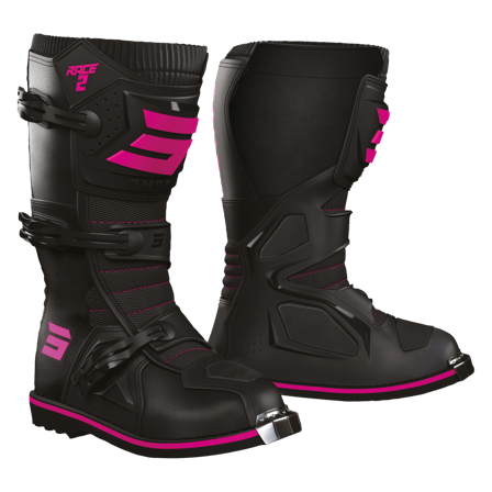 Motokrosové Boty Shot Race 2 Dětské Černá/Růžová 32