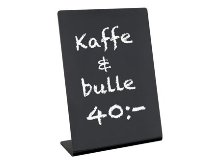 Informationsställ griffel lutande A5 svart - Lyreco - Kontorsmöbler och inredning - Tavlor ställ och ramar - Informationsställ