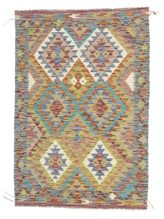 Tribal Small Kilim Afghan Old Style Rug 100X149 Wool