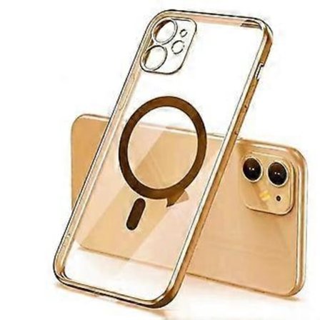 Magsafe magnetiskt transparent skal kompatibelt med iPhone 13 Pro Max, 13 Pro, 13/13 Mini, guld (iPhone 13 Mini)