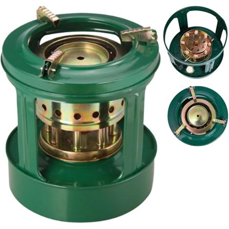 Mini-petrolikamiina, petroliliesi 1 litran kapasiteetti kannettava kätevä 8 sydäntä retkikeitin ulkoilma piknik rauta pieni petrolikamiina 