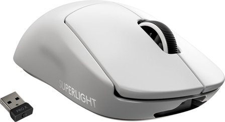 Logitech PRO X SUPERLIGHT Wireless Gaming Mouse - mus - LIGHTSPEED - hvit
