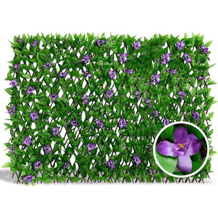 Utvidbar gjerde for balkong, terrasse, utendørs, 1 panel kunstig