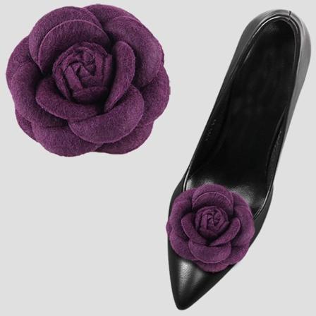 2stk Skodekorasjoner Clip Charm Spenne LILLA purple