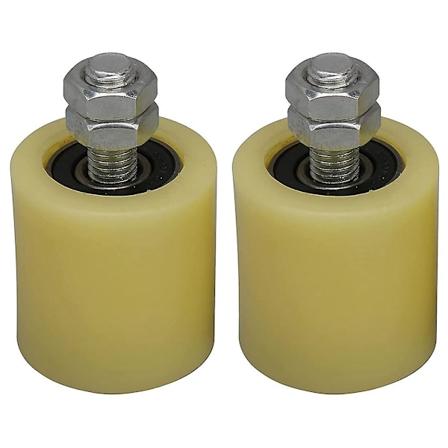 2 kpl 48x50mm keltainen hopea nylon teräs litteä rulla laakeri ohjauspyörä 6201 M12 ruuvi sähköiselle