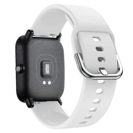 20mm 22mm WatchBand För Amazfit GTS 2/3/4 Mini Band GTR 2/3/4 42mm Silikon Armband Armband För Amazfit Bip Band Tillbehör Vit