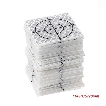 100 stk Reflektorark Refleksbånd Target Total Station 20/30/40/50/60mm