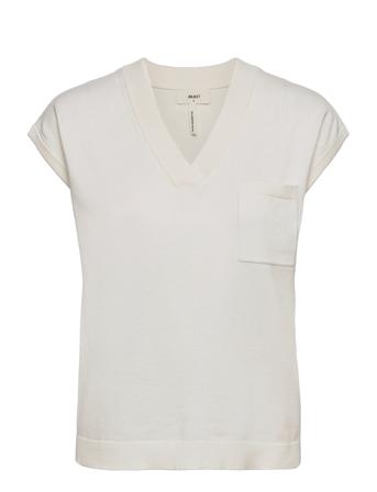 Objdivian S/S Knit Top A Fair T-shirt Top Hvid Object