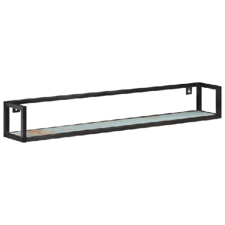 Vidaxl Vägghyllor 2 St 120 Cm Massivt Återvunnet Trä Svart