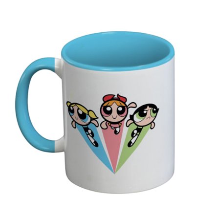 The Powerpuff Girls Trio Tvåfärgad Mugg 12cm x 7cm x 10.5cm Multi