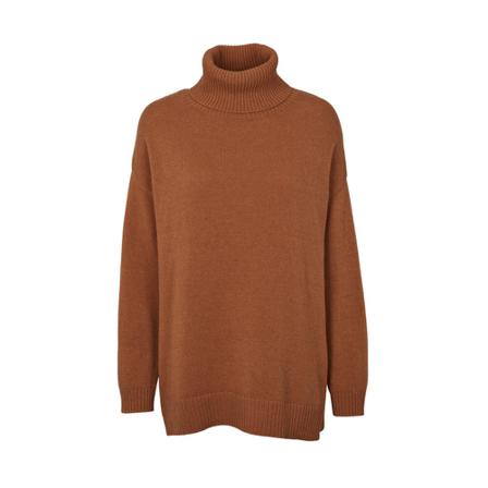 Basic Apparel Line Turtleneck Brun, Dame Rullekraver