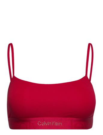 Unlined Bralette Lingerie Bras & Tops Soft Bras Non Wired Bras Röd Calvin Klein