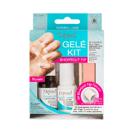 Depend Gelekit French/Natural Look Shortcut Tip Lösnaglar & dekoration Unisex 1 PCS