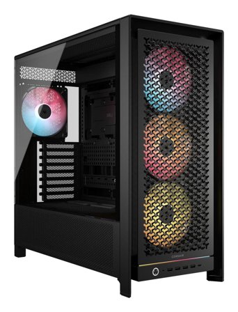 Corsair FRAME 5000D RS ARGB Mid Tower (sort) 3x RS 140 ARGB fans, Mini-ITX, Micro-ATX, ATX, E-ATX (305mm x 277mm), Tempered Glass