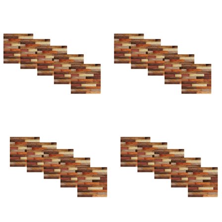 20 ark Självhäftande PVC-väggplattor, 10x10cm Rustik Självhäftande Väggplatta för Kök, Badrum, Öppen spis, Sovrum Vintage Mosaik