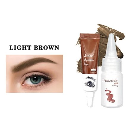 Professionel Øjenvippe Henna Øjenvippeforlængelse Øjenbrynsfarve Tint Gel Øjenvipper, Brun, Sort Farve Tint Creme Sæt, 15 Minutter Hurtig Farve Nem 