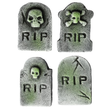 Mini Gravstenar Halloweendekoration 4-pack