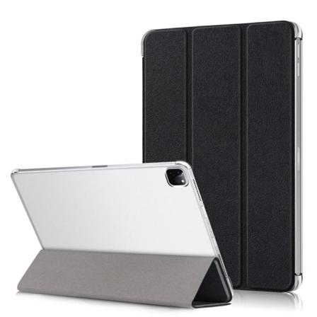 Ipad Pro 12.9 (2018/2020/2021) - Tri-fold Läder Fodral - Svart Svart