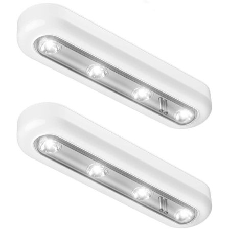 2 kpl kaapin valoa, yövalo 4 kosketuksella paristokäyttöinen