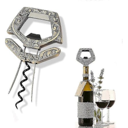 3 i 1 Ah Så To-grenet Vinåbner & Korkfjerner, Den Kan Fjerne Ældre og Skrøbelige Vinkorke Så Nemt for Kendere at Åbne