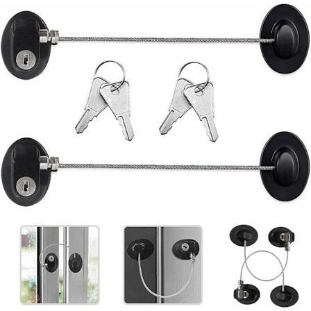 Barnsäkerhet för fönster, Triomphe kylskåpshänglås, kylskåpsdörrlås Bl