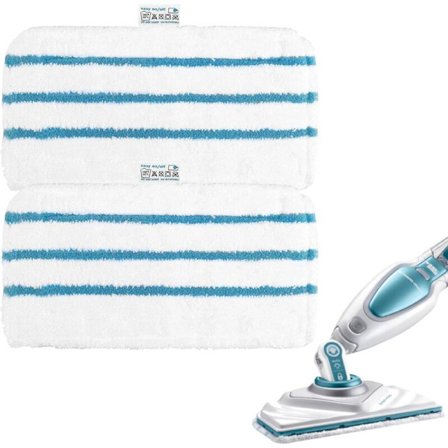 2 Mikrofiberklude til Black and Decker Dampmopper FSMP20 Dampmoppe til Black Decker FSM1630, FSM1616, FSMH13E5, FSM1321, FSM1605