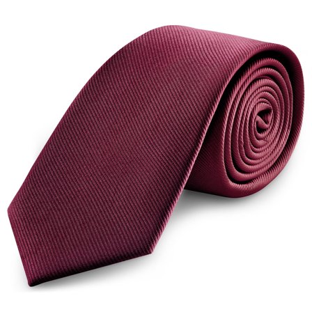 Gravata em Gorgorão Bordeaux de 8 cm para homens - Gravatas lisas