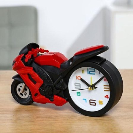 Motorsykkel Alarm Klokke Ornament Kreativ Barn Gave Klokke (Rød Racing)