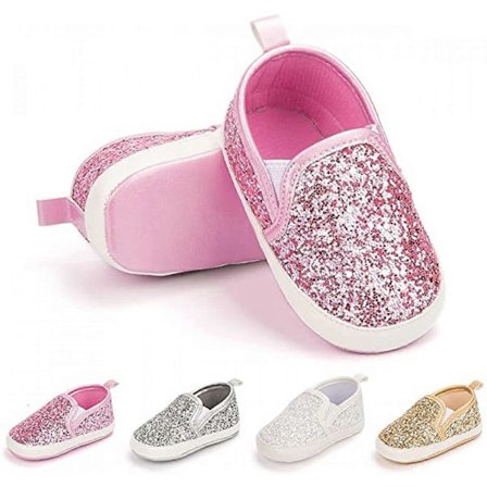 Baby Jenter Gutter Canvas Sko Myk Såle Småbarn Sklisikre Nyfødt Krybbe Mokasiner Casual Sneaker Guttas Flate Late Loafers Sko----Rose Rød11cm