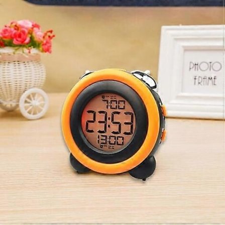 Bråkete Vekkerklokke for Tungsovere med Valgfri Alarm Dobbel Alarm Innstilling Repetisjonsfunksjon 1 stk (FMY)