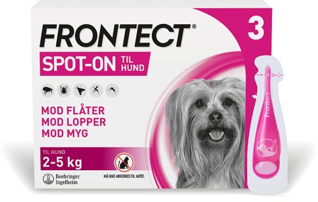Frontect Spot-on, opløsning til hund 2-5 kg 3 stk., Medicin & Pleje, Håndkøbsmedicin, Håndkøbsmedicin Til Dyr