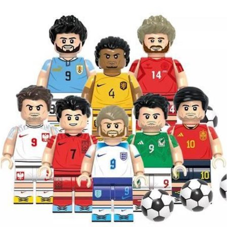 Kompatibla figurer byggstenar montering leksaker små partiklar barnpresenter Fotbolls-VM
